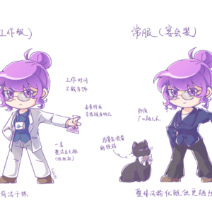 碘的服饰设定示意图